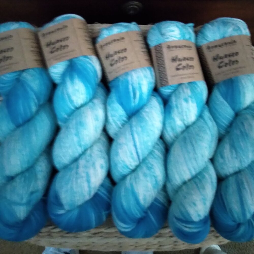 Araucania Yarns Huasco Hand-painted Superwash Wool Blend lot of FIVE Skeins